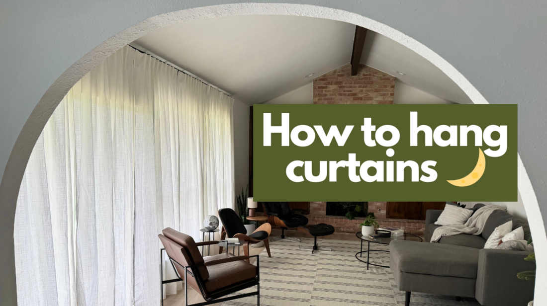 How to hang track system curtains